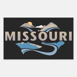 Missouri USA Rechteckiger Aufkleber