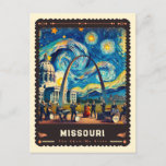 Missouri | Vincent Van Gogh Inspiriert Postkarte<br><div class="desc">Entdecken Sie den Charme des Show-Me Staat mit dem "Missouri" | Vincent van Gogh Inspiriert Postcard." Diese Postkarte präsentiert eine atemberaubende Darstellung der vielfältigen Landschaften Missouris - von den belebten Straßen St. Louis bis hin zu den ruhigen Ozarkgebirgen, die sich durch den ausdrucksvollen und lebendigen Stil des Vincent van Gogh...</div>