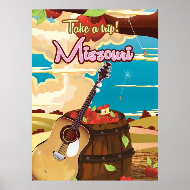Missouri Vintag Cartoon Reiseplakat Poster (Vorne)
