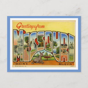 Missouri Vintag Postkarte