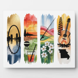 Missouri Watercolor Wall Art Plaque | State Sign w Fotoplatte