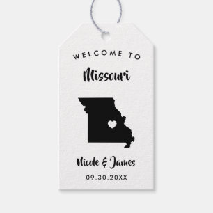 Missouri Wedding Welcome Bag Tags, Karte Geschenkanhänger