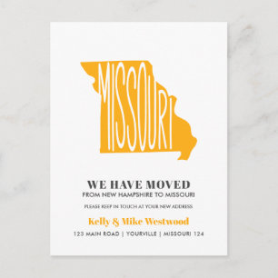 MISSOURI Wir haben neue Adresse Neue Zuhause versc Postkarte