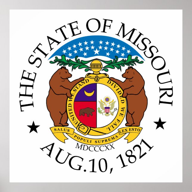 Missouri-Zeichen Poster (Vorne)