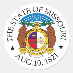 Missouri-Zeichen Runder Aufkleber