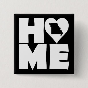 Missouri Zuhause Heart Staat Button Abzeichen Butt