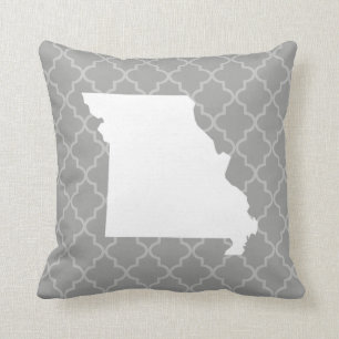 Missouri Zuhause Staat Gray Quatrefolienkissen Kissen