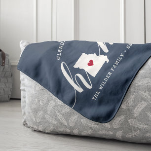 Missouri Zuhause Staat Personalisiert Sherpadecke