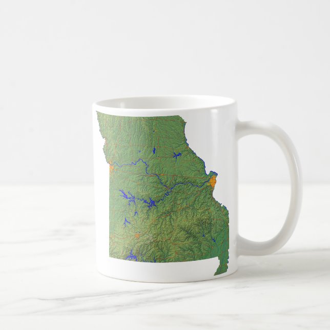 Missourian Flag + Map-Tasse Tasse (Rechts)