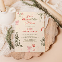 Misstletoe an Frau Hand Drawn Brautparty