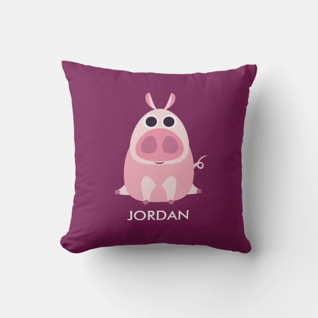 Misstrauisch das Schwein Kissen (Vorderseite)