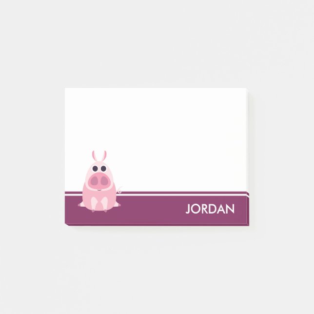 Misstrauisch das Schwein Post-it Klebezettel (Vorderseite)