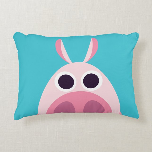 Misstrauisch das Schwein Zierkissen (Vorderseite)