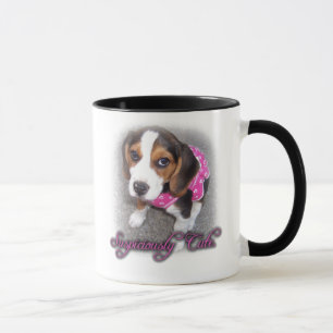 Misstrauisch niedliche Beagle-Tasse Tasse