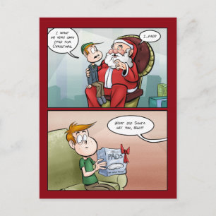 Missverständnis der Weihnachtskarte Feiertagspostkarte