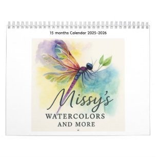Missy's Wasserfarben und mehr als 15 Monate Kalend Kalender