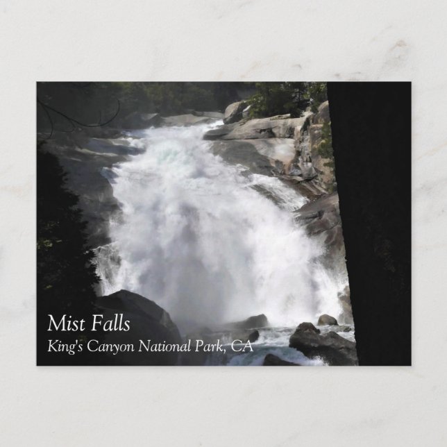 Mist Falls, King's Canyon National Park, CA Postca Postkarte (Vorderseite)