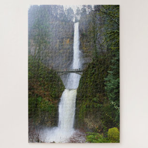 Mist & Fog of Multnomah Falls, Oregon - 20x30 inch Puzzle