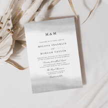 Mist Monogram Wedding Einladung