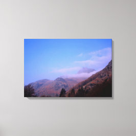Mist The Langdale Pikes Lake District England Leinwanddruck