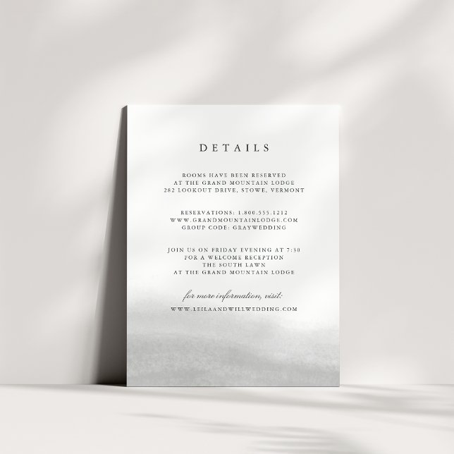 Mist Wedding Guest Information Card Begleitkarte (Von Creator hochgeladen)