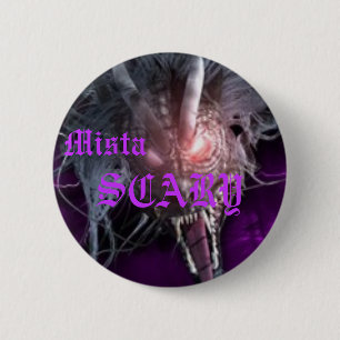Mista BEÄNGSTIGENDER heller lila Drache-Knopf Button