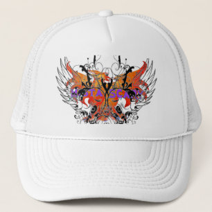 Mista BEÄNGSTIGENDER orange Phoenix Winged Truckerkappe