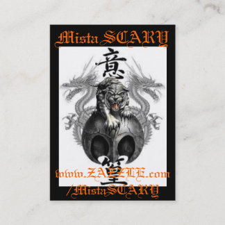 Mista BEÄNGSTIGENDER Tiger u. Visitenkarte