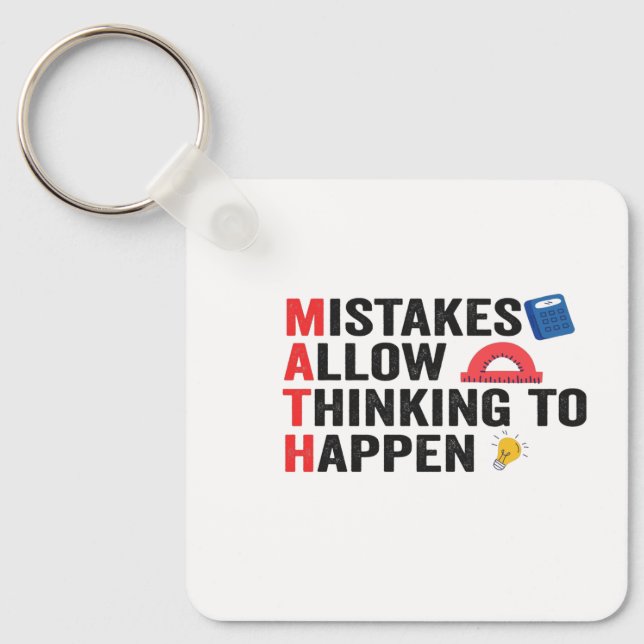 Mistakes Allows Thinking To Happens Math Teacher Schlüsselanhänger (Vorderseite)