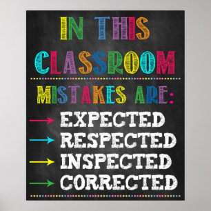 Mistakes Classroom Printable Poster