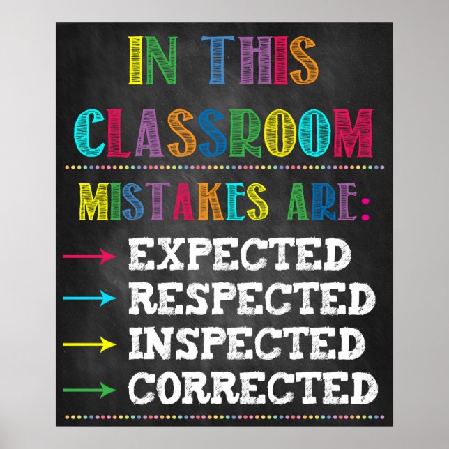 Mistakes Classroom Printable Poster (Vorne)