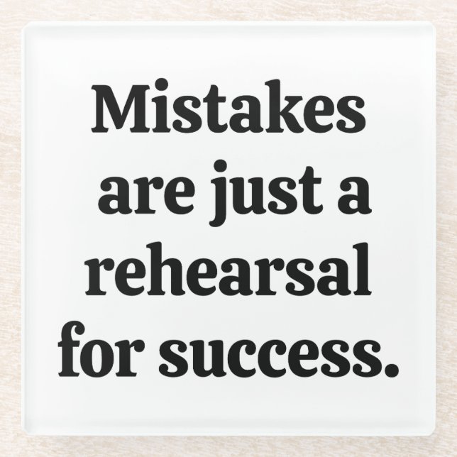 Mistakes Glass Untersetzer (Vorderseite)