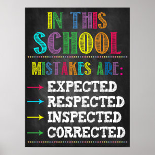 Mistakes Rainbow Classroom Poster