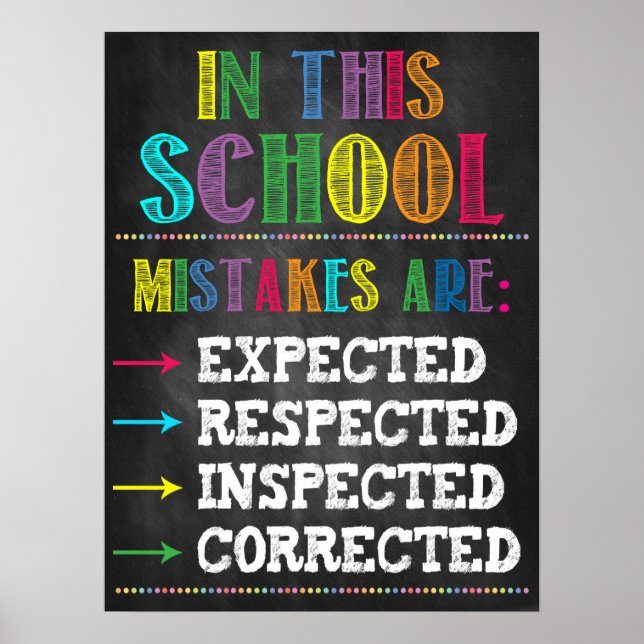 Mistakes Rainbow Classroom Poster (Vorne)