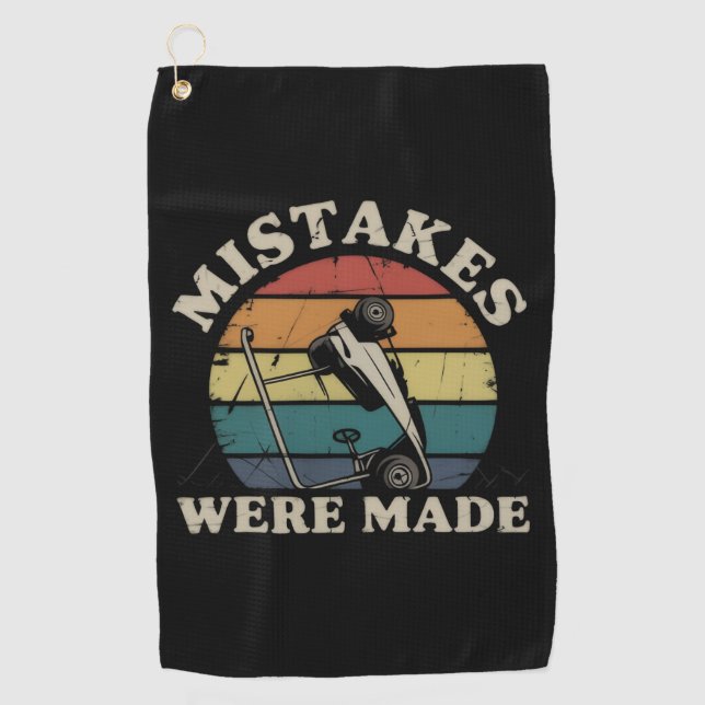 Mistakes Were Made Funny Golf Cart Club Motif  Golfhandtuch (Vorderseite)