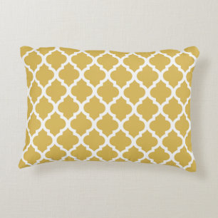 Misted Sunny Yellow marokkanische Tile Trellis Zierkissen