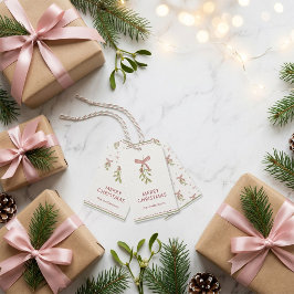 Mistel Handgezeichneter Familienname Weihnachten Geschenkanhänger