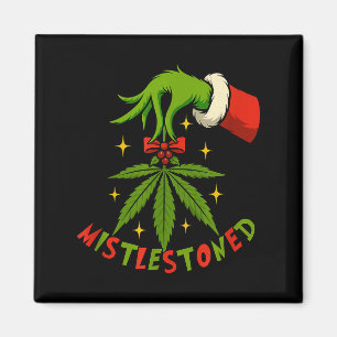 Mistelstein Unkrautblatt Lustiger Stoner Weihnacht Magnet