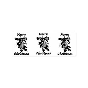 Mistelzweig der frohen Weihnachten Gummistempel
