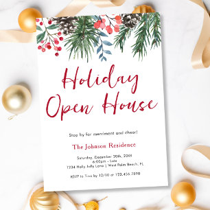 Mistelzweig Frohsinn & Freude Weihnachts-Open-Hous Einladung