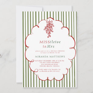 Mistelzweig für Mrs. Christmas Brautparty Einladung