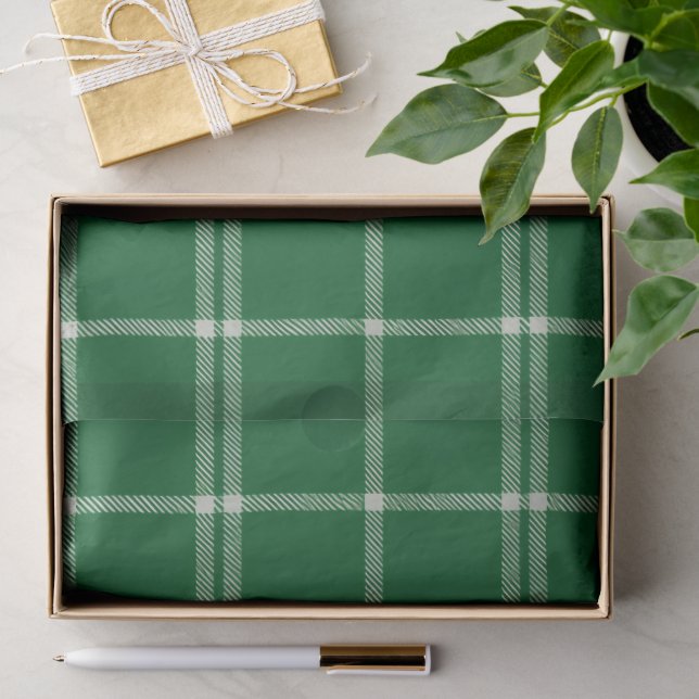 Mistelzweig-Kariertuch Seidenpapier (Geschenk)