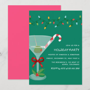 Mistelzweig-Pop-Weihnachtsfeier-Cocktailparty Einladung