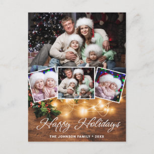 Mistelzweig Rustikales Weihnachtsfoto Grußkarte Postkarte