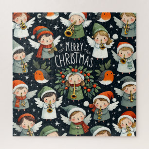 Mistelzweig-Weihnachts-Engelsänger Puzzle