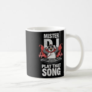 Mister Dj Play That Song Funny Penguin Dj Youth An Kaffeetasse