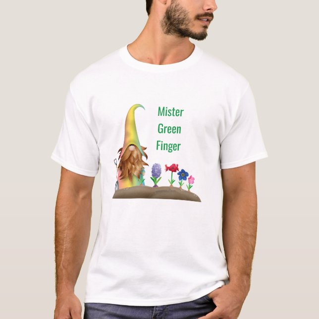 "Mister Green Finger" Männergartenbauer-T - Shirt (Vorderseite)