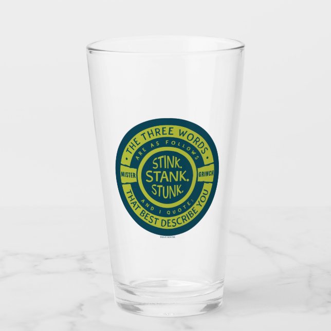 Mister Grinch | Stink Stank Stank Quote Glas (Vorderseite)