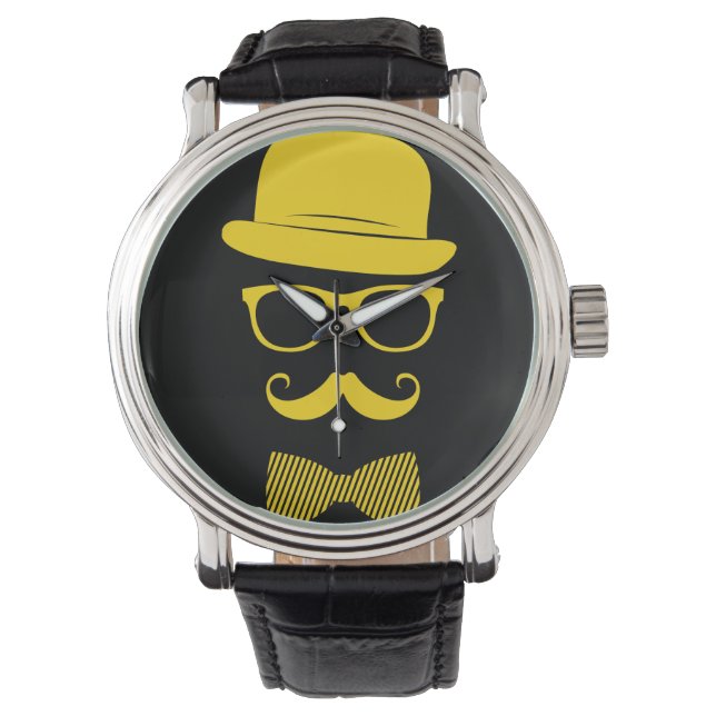 Mister Hipster Armbanduhr (Vorderseite)