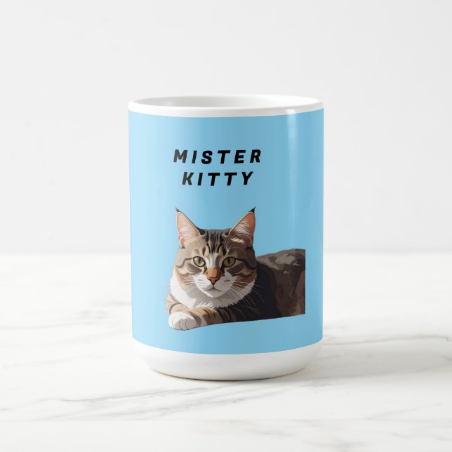 Mister Kitty – Süßes Katzen-Charakter-Design Kaffeetasse (Mittel)
